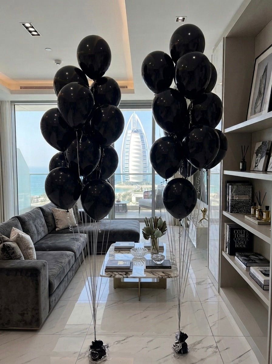 30 Black Helium Balloons