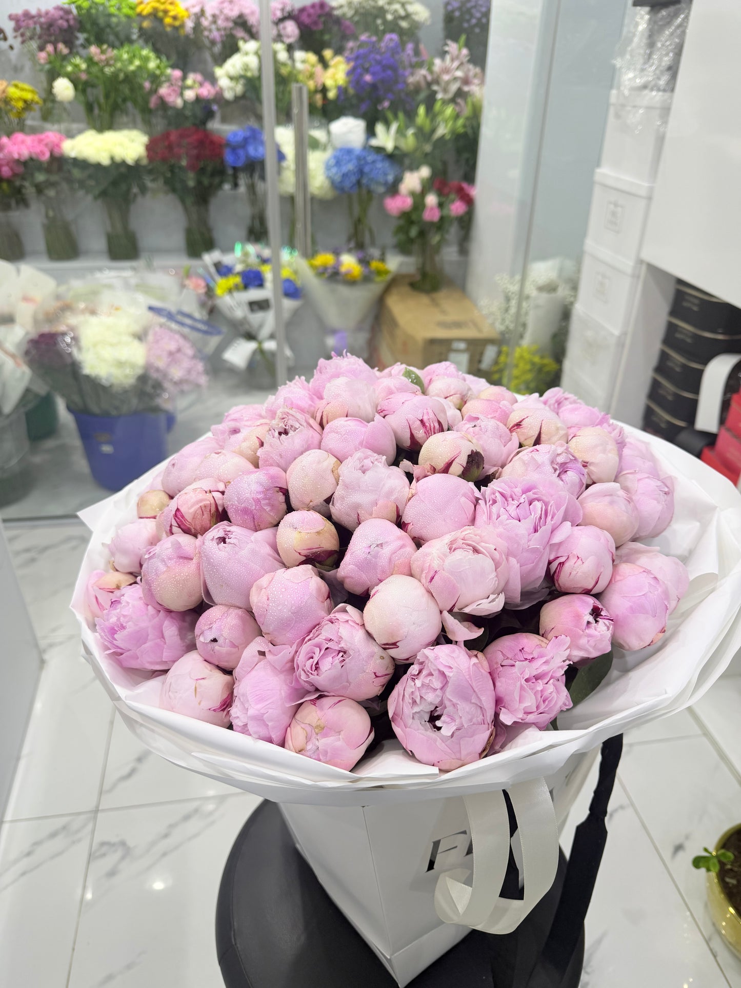 75 Pink Peonies Bouquet