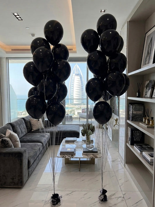 30 Black Helium Balloons
