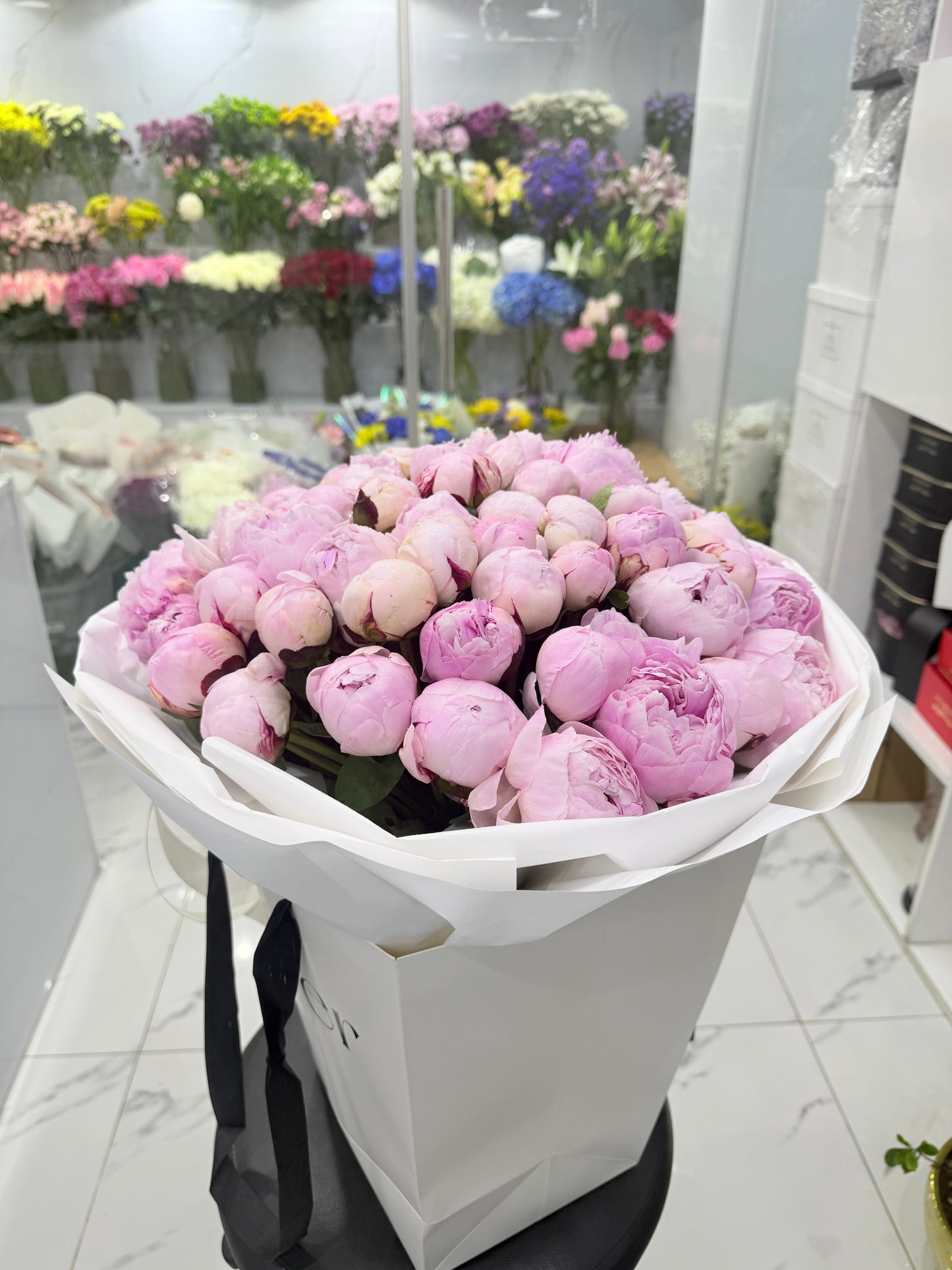75 Pink Peonies Bouquet