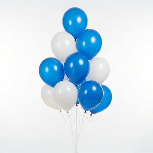 Blue And White Balloons Bunch